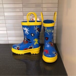 NWT Hatley Medieval Knights unisex toddler rain boots